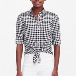 J.Crew Gingham Top - L